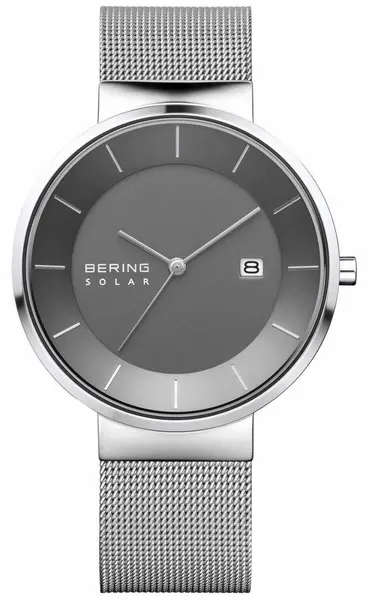 Image of Bering 14639-309 Mens Solar, Silver Case, Stainless Watch