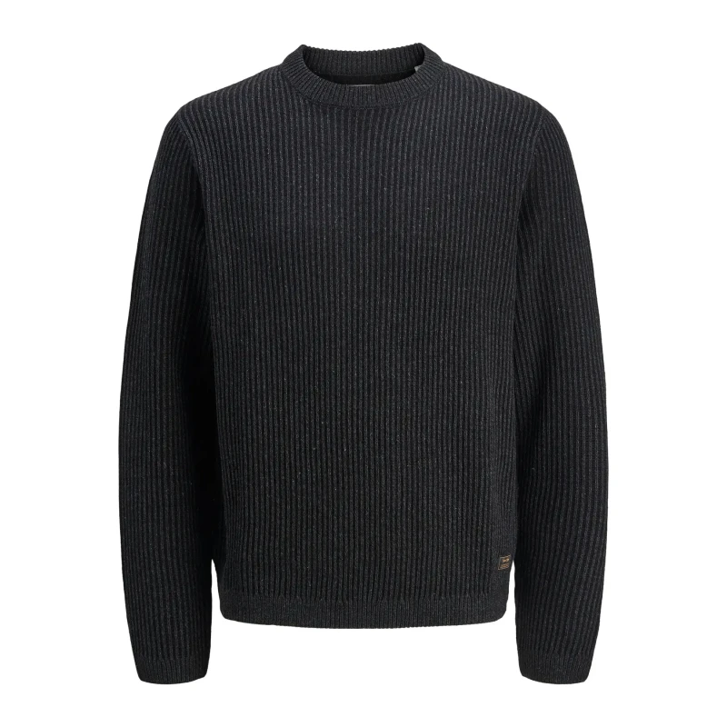 Image of jack & jones Knit crew neck jumper Jack & Jones Dover Noir Male S