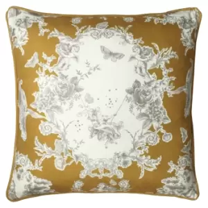 Image of Burford Floral Cushion Honey, Honey / 50 x 50cm / Polyester Filled