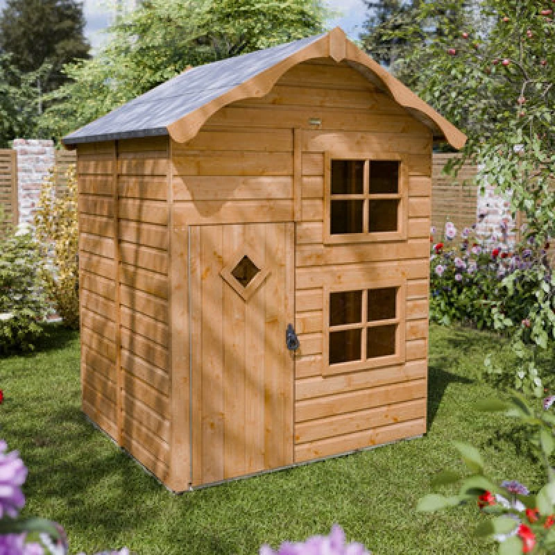 Image of Rowlinson Playway Townhouse Wooden Playhouse - Rowlinson PHTOWN