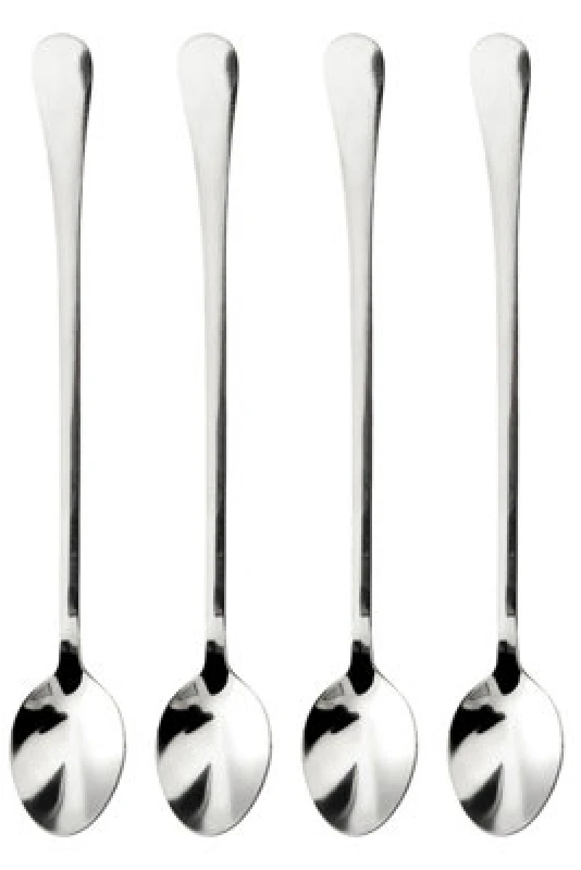 Image of Premier Housewares Isla Set Of Four Latte And Sundae Spoons Silver