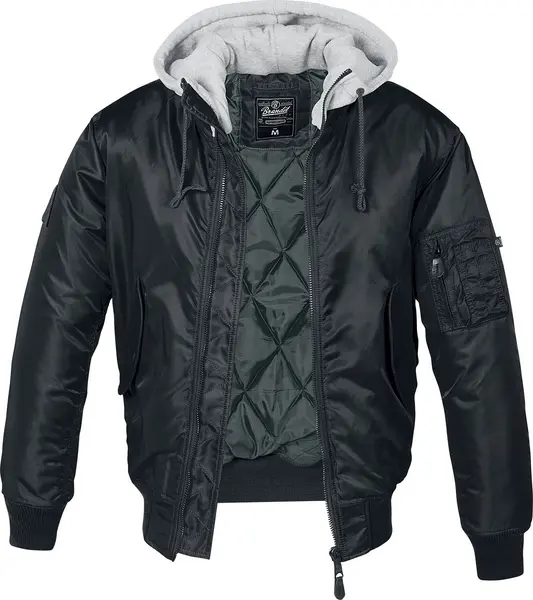 Image of Brandit MA1 Sweathood Bomber Jacket Black grey 5XL Men