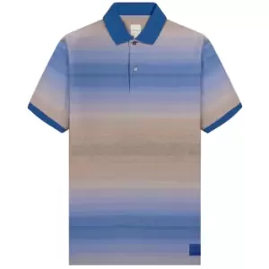 Image of Paul Smith Stripe SS Polo Shirt Blue/Multi