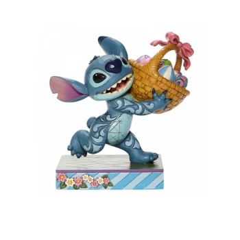 Image of Bizarre Bunny - Stitch Running off w/ Easter Basket Figurine