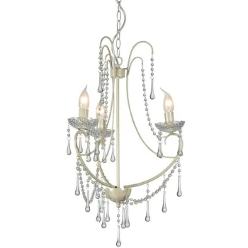 Image of Linea Verdace Lighting - Linea Verdace Romance 3 Light Multi Arm Chandeliers Ivory