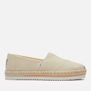 Image of TOMS Womens Alpargata Canvas Platform Espadrilles - UK 4