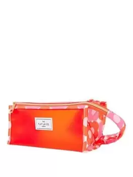 Image of The Flat Lay Co. Groovy Flower Power Frosted Makeup Box Bag