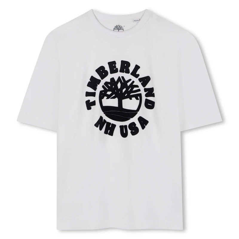 Image of Timberland Kids Timb Logo T-Shirt Regular Fit T-Shirts 10 Years White 59553001195
