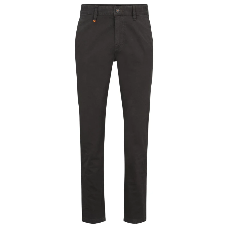 Image of Boss Mens Tapered Chinos, Sustainable Cotton Charcoal male 29W L