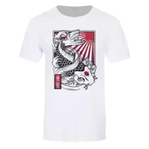 Image of Unorthodox Collective Mens Sakana T-Shirt (L) (White/Black/Red)