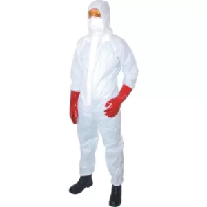 Image of Guard Master Disp' Hooded Coverall White (S)