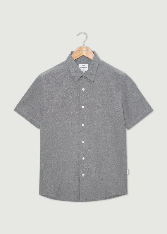 Image of Peter Werth Mens Church SS Shirt in Black Size: Medium Black Male M