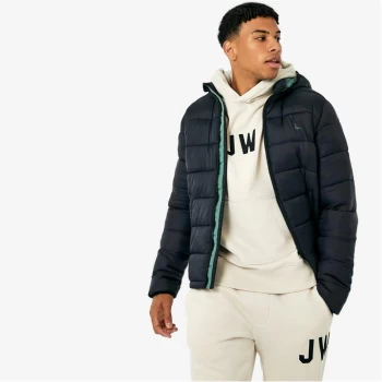 Image of Jack Wills Eco Kershaw Hooded Puffer Jacket - Black
