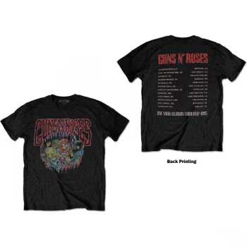 Image of Guns N' Roses - Illusion Tour Unisex Medium T-Shirt - Black