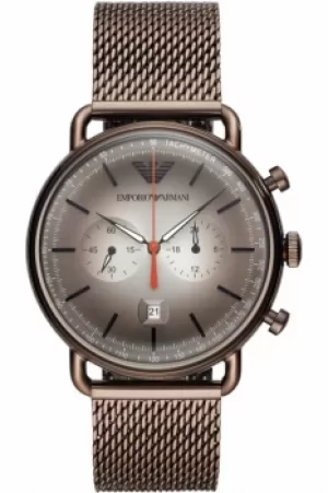Image of Emporio Armani Aviator AR11169 Men Mesh Bracelet Watch