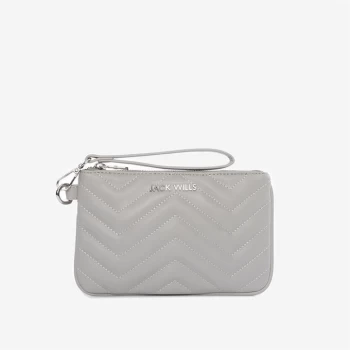 Image of Jack Wills Small Zip Clutch Bag - Grey