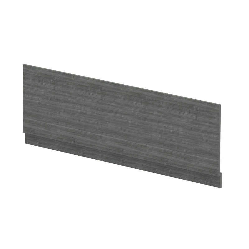 Image of Balterley Bath MFC Front Panel & Plinth - 1700mm - Woodgrain Anthracite Grey unisex