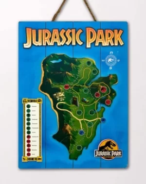 Image of Jurassic Park Park Map WoodArts 3D Print