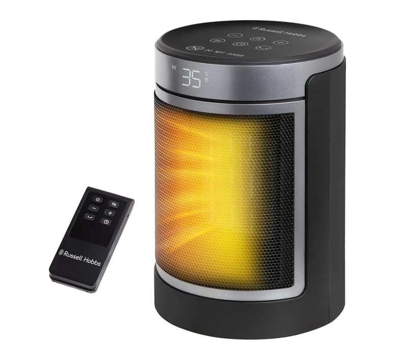 Image of Russell Hobbs RHCH2002S Ceramic Fan Heater - Black & Silver/Grey,Black 5056233836119