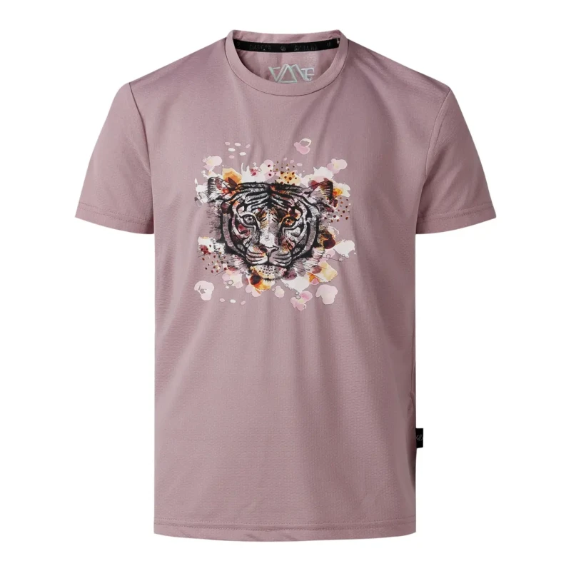 Image of Dare 2b Amusing Lightweight Short Sleeved Graphic T-Shirt in Purple Size: 7-8 Years Purple Unisex 7-8 Years