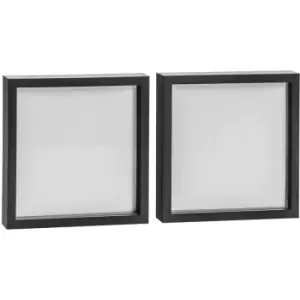 Image of 3D Box Photo Frames - 20 x 20' - Black - Pack of 2 - Nicola Spring