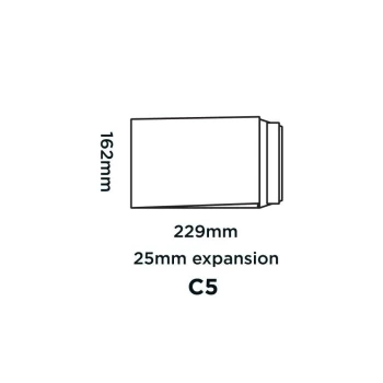 Image of Gusset Pocket Peel and Seal Jet Black C5 229X162X25 140GSM - Box of 125