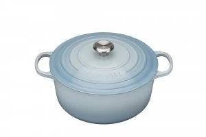 Image of Le Creuset Signature Round Casserole 28cm Coastal Blue