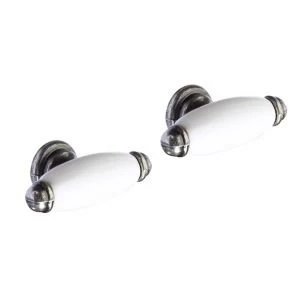 Image of BQ Antique pewter effect T bar Furniture handle Pack of 2