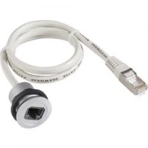 Image of Schlegel RRJRJ45 RJ45 Bulkhead Socket RJ45 Socket build in Plug straight Grey