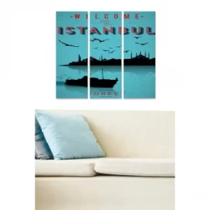 Image of MDF2918664 Multicolor Decorative MDF Painting (3 Pieces)