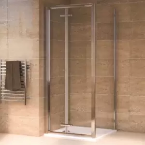 Image of Aqualux Bi-Fold Door Shower Enclosure and Tray Package - 800 x 800mm