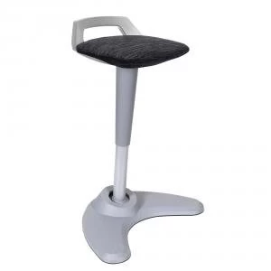 Image of Trexus Spry Stool Grey Frame Fabric Black Ref OP000221