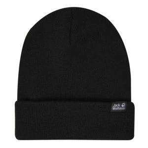 Image of Jack Wolfskin Ribbed Beanie - Black