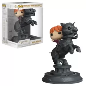Image of Harry Potter Ron Riding Chess Piece Pop! Movie Moment Figure