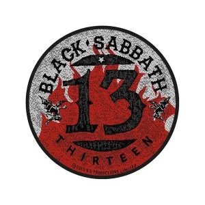 Image of Black Sabbath - 13 Flames Circular Standard Patch