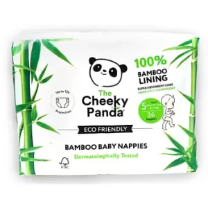 Image of The Cheeky Panda Bamboo Baby Nappies Size 5 (26.4 - 37.4lbs / 12-17kg)