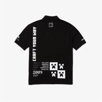 Image of Lacoste Minecraft Mono Polo Shirt - Black