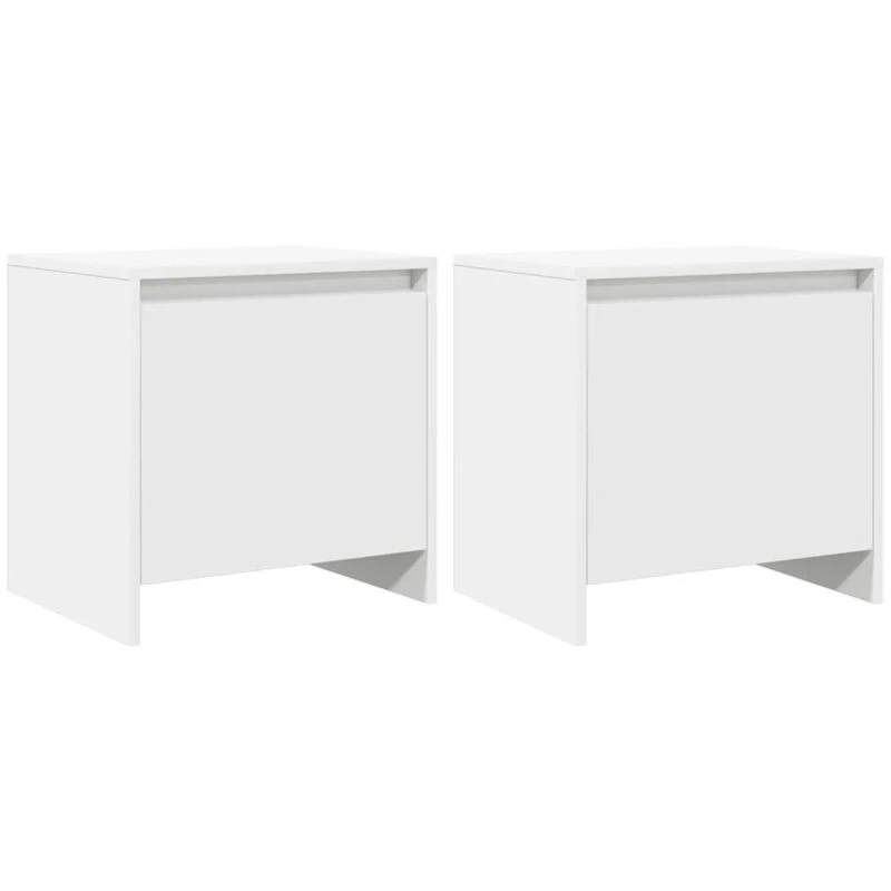 Image of VIDAXL Bedside Cabinets 2 pcs White 45x34x44.5cm Engineered Wood Vidaxl 8720286835852