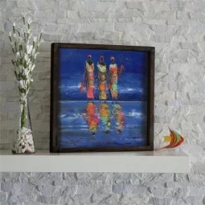Image of KZM427 Multicolor Decorative Framed MDF Painting