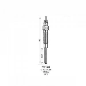 Image of NGK Glow Plug Y-715R Y715R (5376)