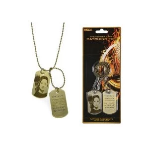 Image of Hunger Games - Catching Fire Katniss & Quote Necklace