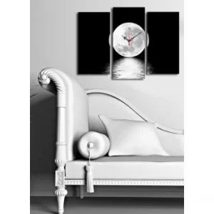 Image of 3PATCS-17 Multicolor Decorative Canvas Wall Clock (3 Pieces)