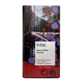 Image of Vivani Organic Dark With Cassis Filling - 100g (10 minimum)