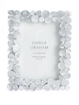 Image of Gisela Graham White Wash Resin Photo Frame 4X6"