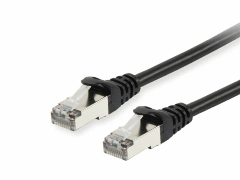 Image of Equip Cat.6A S/FTP Patch Cable. Black. 1.5m