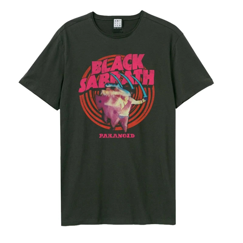 Image of Amplified Amplified Men Paranoid Black Sabbath T-Shirt in Charcoal Size: Small Charcoal S Male 5063470091416