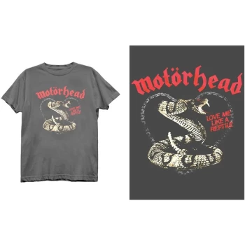 Image of Motorhead - Love Me Like A Reptile Unisex Medium T-Shirt - Grey