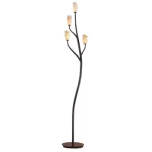 Image of Forest Floor Lamp 4 Light G9, Brown/Black Oxide, NOT LED/CFL Compatible