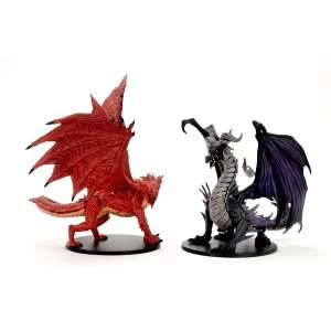 Image of Pathfinder Battles - Adult Red & Black Dragon Premium Figures