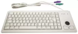 Image of Cherry Trackball Keyboard Wired PS/2 Compact, QWERTZ Grey